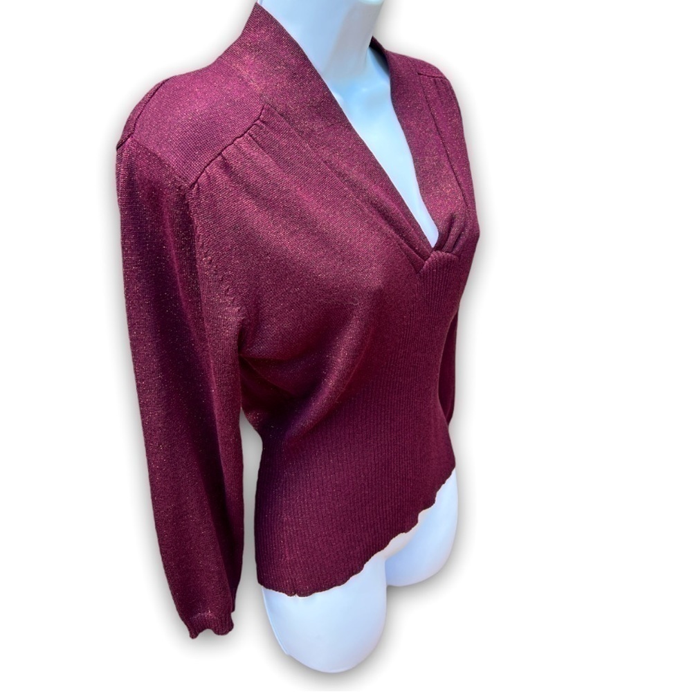 GEORGE women's metallic red wine stretchy
Sweater size medium